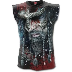 Image of Viking Wrap Allover Sleeveles Sleeveles Mens X-Large T-Shirt - Black