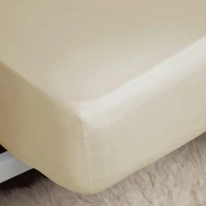 image of Belledorm Extra Deep Fitted Sheet Cream Double