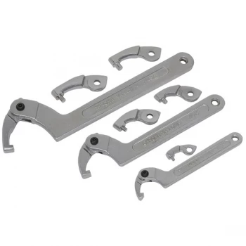 Image of Sealey SMC2 Adjustable C Spanner - Hook & Pin Wrench Set 11pc