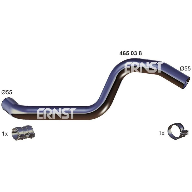 Image of ERNST 465038 Exhaust Pipe Length: 840mm, Set Exhaust Pipe (17)