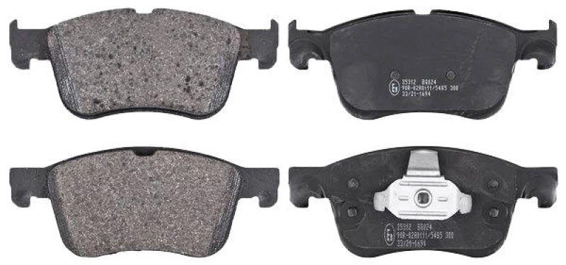 Image of A.B.S. 35312 Brake pad set not prepared for wear warning indicator Brake Pad Set,disc brake (402)