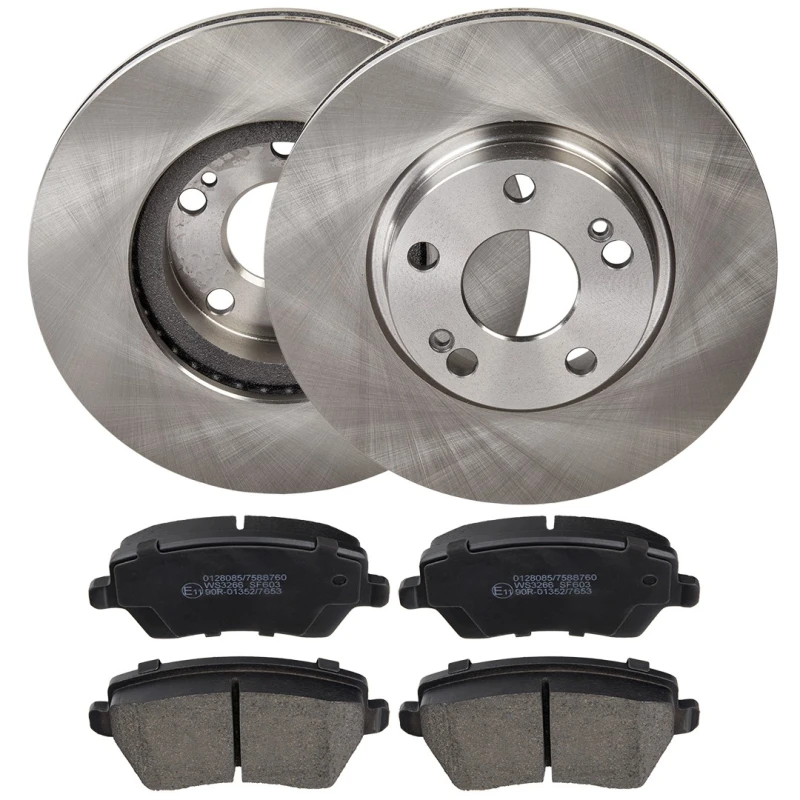 Image of RIDEX 3405B1940 Brake disc and pads set Front Axle, Brake Disc Type: Externally Vented, excl. wear warning contact Brake Set,disc brakes (3405)