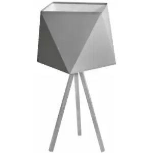 image of Helam Lighting - Helam Adamant Table Lamp Grey 23cm