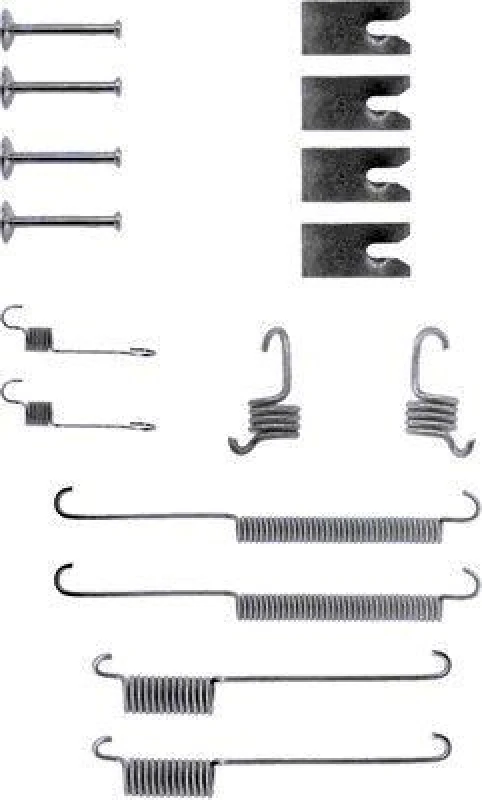 Image of HELLA Brake shoe fitting kit HELLA 8DZ 355 200-311