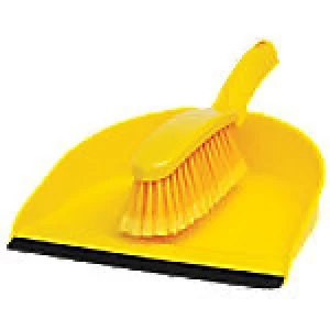 image of Robert Scott Dustpan and Brush Set Soft Yellow