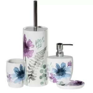 Image of Showerdrape Jardenia Collection 4 Piece Bathroom Accessory Set