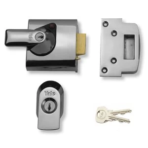 image of Yale Chrome Maxsec Nightlatch - 60mm