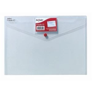 image of Snopake Polyfile ID A4 Polypropylene Wallet File with Card Holder Clear Pack of 5 Wallets