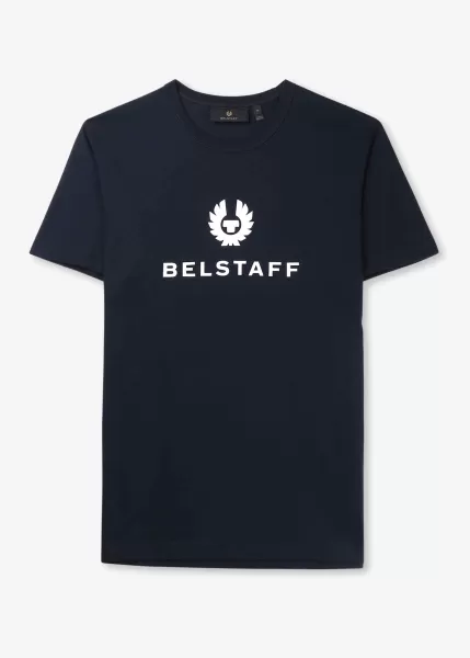 Image of Belstaff Mens Signature T-Shirt In Dark Ink