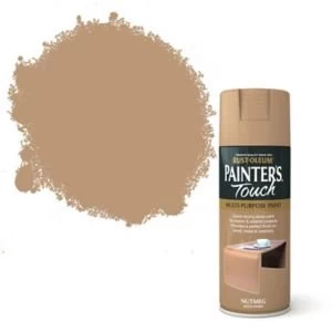 image of Rust-Oleum Painter's touch Nutmeg Satin Multi-surface Decorative spray Paint 400ml