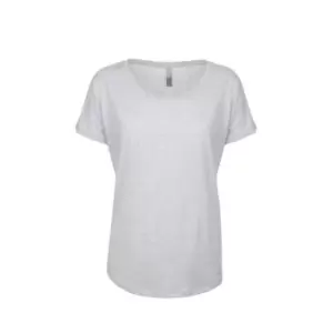 Image of Next Level Womens/Ladies Tri-Blend Dolman T-Shirt (XS) (Heather White)