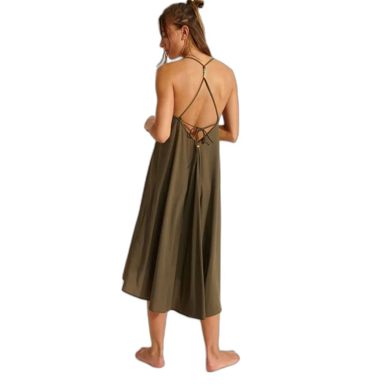 Image of banana moon Womens long dress Banana Moon Ahona Perlina Vert Female S