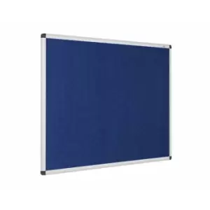 Image of Metroplan Eco-Colour Aluminium Framed Flame Resistant Noticeboard 1200 x 1800mm, Blue