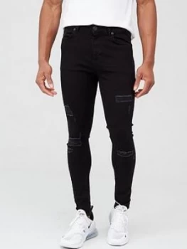 image of 11 Degrees Essential Super Stretch Distressed Skinny Jeans