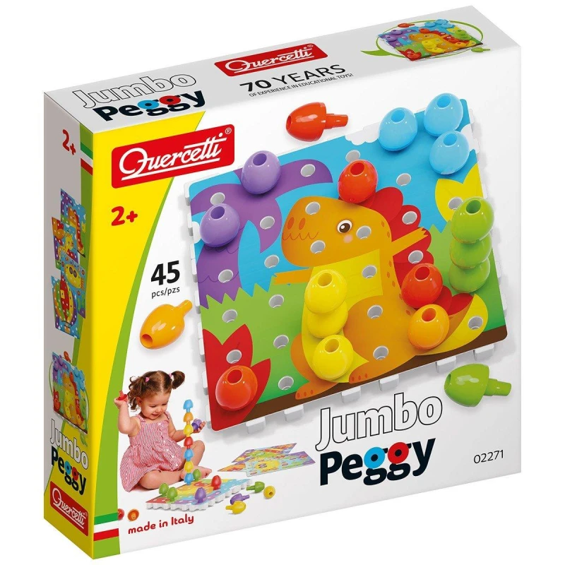 Image of Quercetti Jumbo Peggy - 45 Pieces, Multi 2271