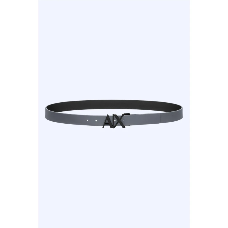 Image of Armani Exchange Cut Out Logo Leather Belt Black 61120 male 30W