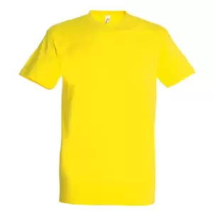 image of SOLS Mens Imperial Heavyweight Short Sleeve T-Shirt (M) (Lemon)