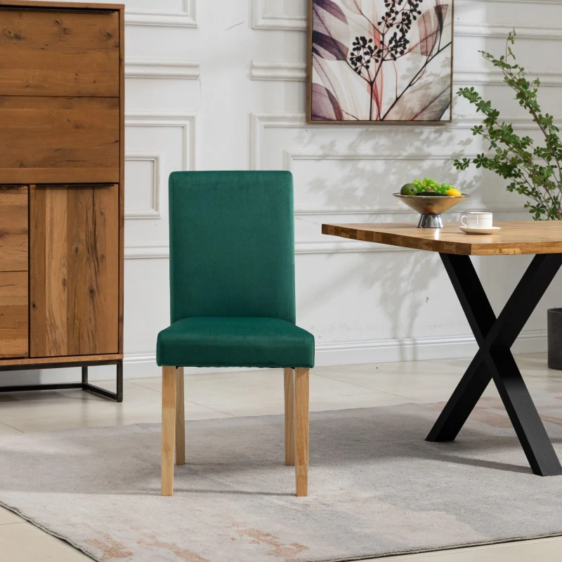 Image of Artemis Home Maiolo Velvet Dining Chairs - Set of 2 in Green Green Unisex