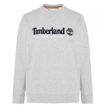 image of Timberland Heritage Crew Sweatshirt - Med Grey Hthr