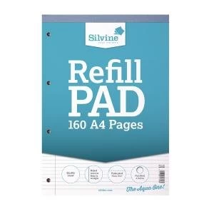 Image of Silvine Narrow Ruled Headbound Refill Pad A4 Pack of 6 A4RPNM
