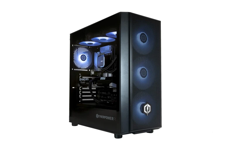Image of CyberpowerPC CyberPowerPC VV2448 PC AMD Ryzen 7 9700X 32GB DDR5-SDRAM 1TB SSD NVIDIA GeForce RTX 5070 Windows 11 Home Midi Tower Black VV2448