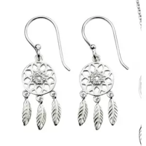 image of Beginnings Sterling Silver Dream Catcher Earrings E5745C