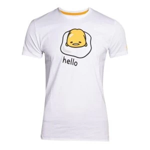 image of Gudetama - Ok Bye Mens Medium T-Shirt - White