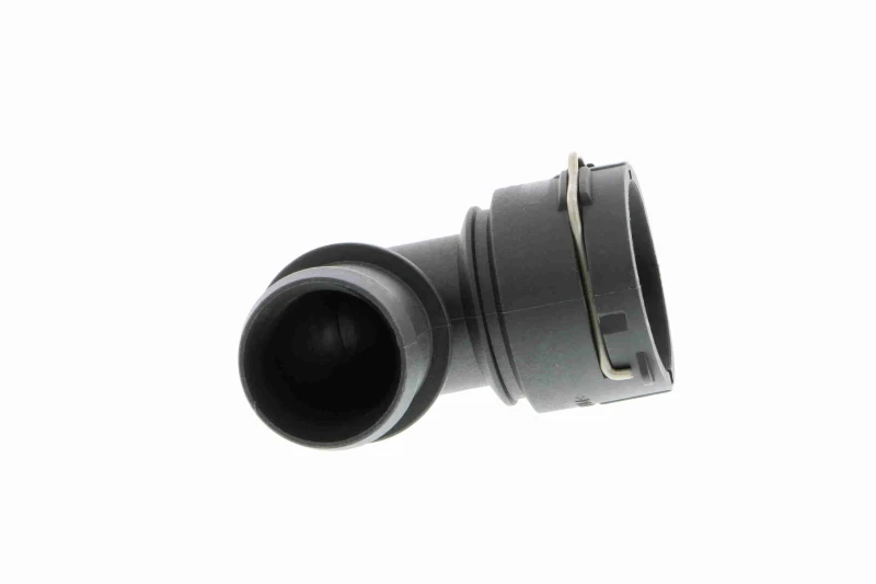 Image of VAICO V10-2721 Coolant Flange Plastic, Lower Left, Original VAICO Quality Plastic Coolant Flange (3219)