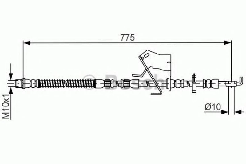 Image of Bosch 1 987 481 684 Brake Hose Brake Hose (83)