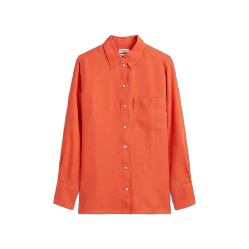 Image of Marc O'Polo Long sleeve blouse with cowl neck For Her Marc O'Polo Rouge Female 34
