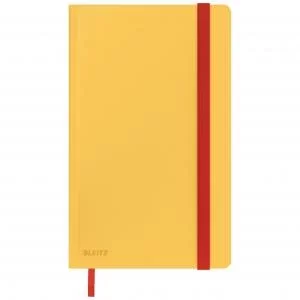 image of Leitz Cosy Notebook Soft Touch Ruled with Hardcover Warm Yellow