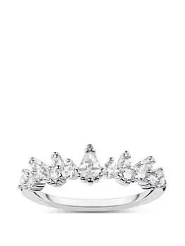Image of Thomas Sabo Ice Crystals Ring, White, Size L, Women