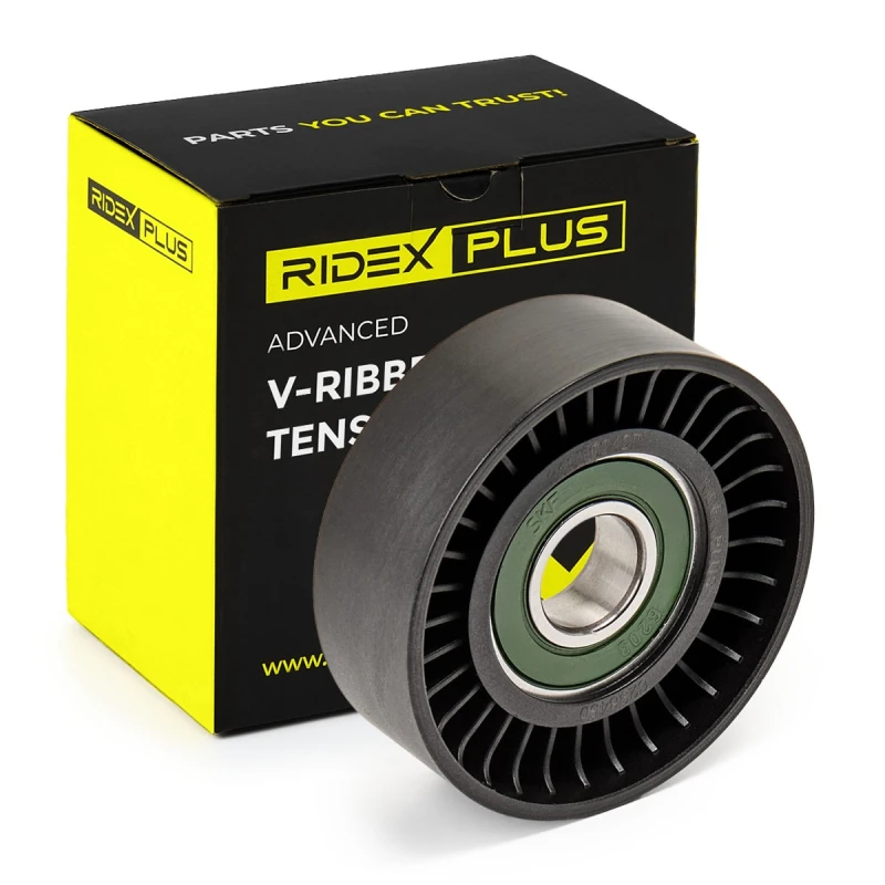 Image of RIDEX PLUS 310T0242P Tensioner Pulley without holder Tensioner Pulley,v-ribbed belt (310)