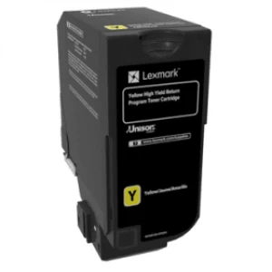 image of Lexmark 74C2HY0 Yellow Laser Toner Ink Cartridge