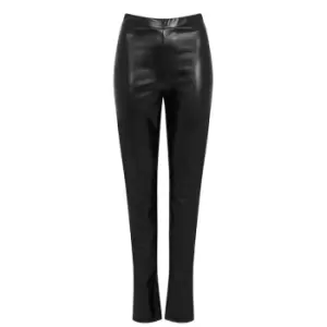 Image of I Saw It First PU Split Hem Trouser - Black
