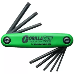 image of Bondhus GorillaGrip Hex Fold Up Keys8 Piece TX6-TX25 TF8S, 12632