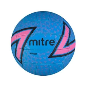 image of Mitre Attack 18 Panel Netball Blue/Pink/Black 5