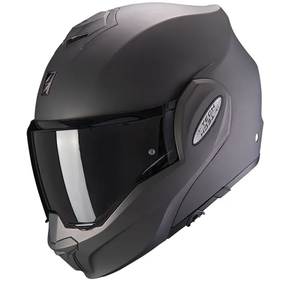 Image of Scorpion Exo-Tech Evo Solid Matt Anthracite Modular Helmet Size 2XL