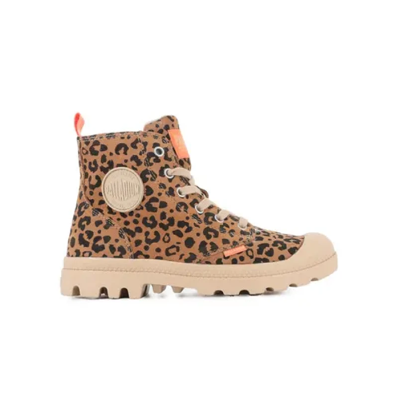 Image of Palladium Womens zip-up trainers Palladium Pampa HI WL Leo Marron Female 37