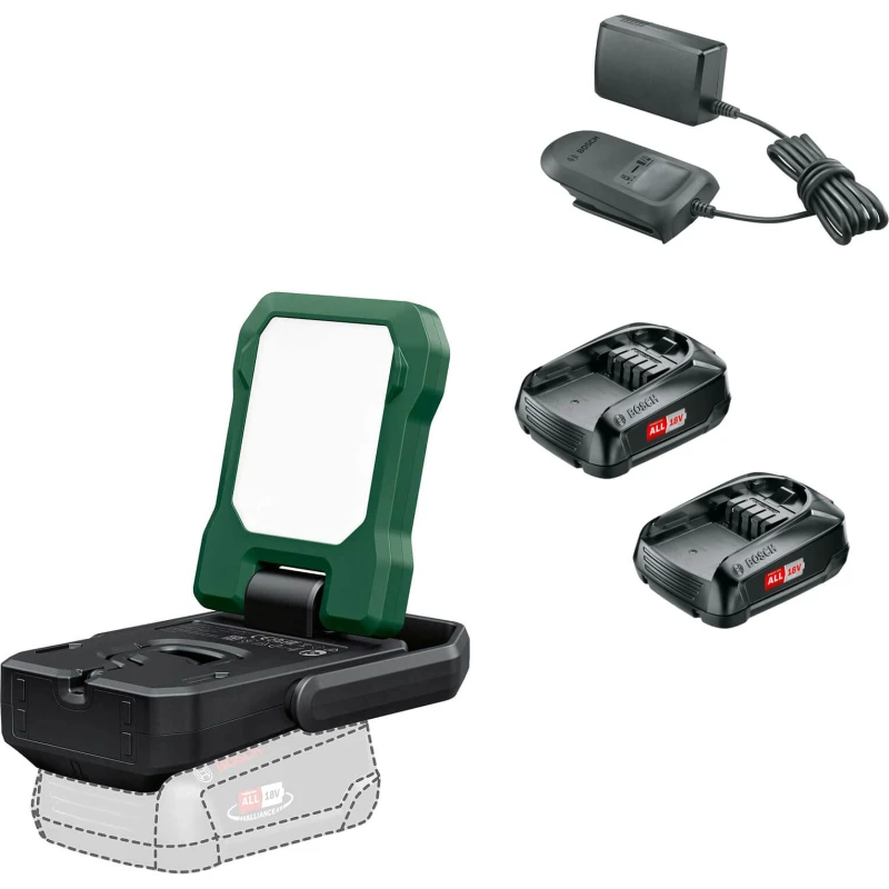 Image of Bosch EASYSPOTLIGHT 18V-400 P4A 18v Cordless LED Work Light EASYSPOTLIGHT 18V-400 Batteries: 2 x 1.5ah Li-ion