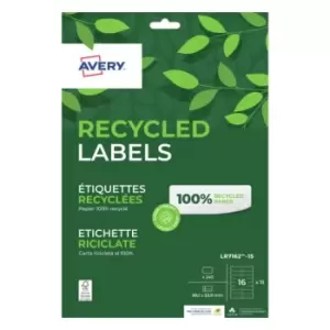 Avery LR7162-15 printing paper A4 (210x297 mm) 15 sheets White