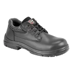 Image of Grafter Mens Wide Fitting Lace Up Safety Shoes (40 EU) (Black)