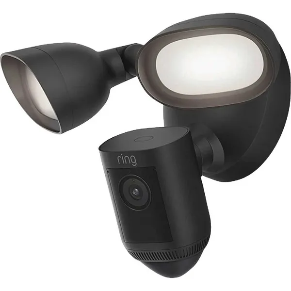 Image of Ring Floodlight Camera and Chime Pro Black