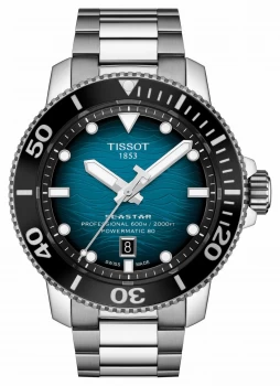 Tissot Seastar 2000 Pro Powermatic 80 Turquoise Dial Watch