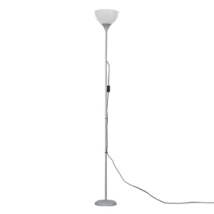 Image of Value Essentials Dalby Chrome Floor Lamp with White Shade