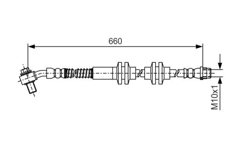 Image of Bosch 1 987 481 A48 Brake Hose Brake Hose (83)