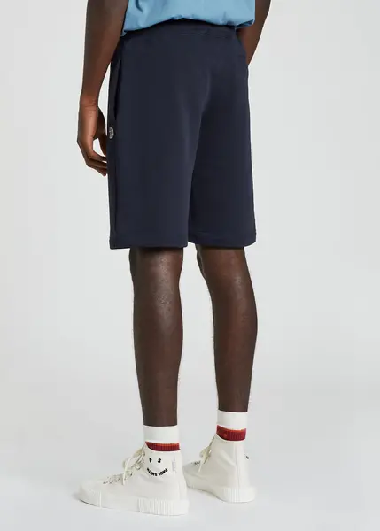 Paul Smith Dark Navy Cotton Zebra Logo Shorts