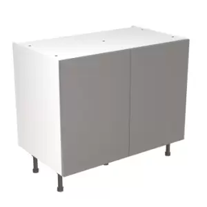 image of KitchenKIT Slab 100cm Base Unit - Gloss Dust Grey