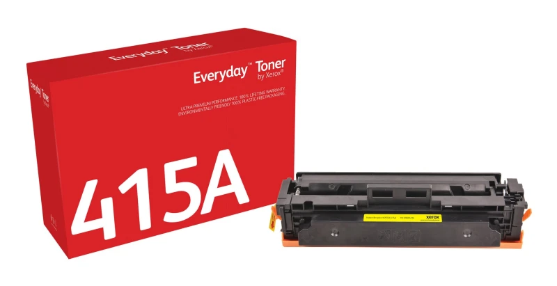 Image of Xerox Everyday Yellow Toner by Xerox compatible with HP 415A (W2032A), Standard capacity 006R04186