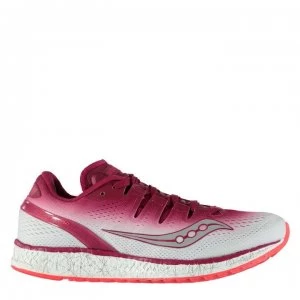 image of Saucony Freedom ISO Ladies Running Shoes - Berry/White